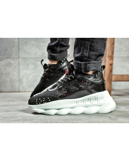 Женские кроссовки Versace Chain Reaction Sneakers черные