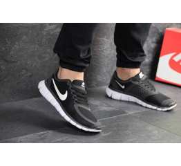 Мужские кроссовки Nike Free 5.0 черные с белым