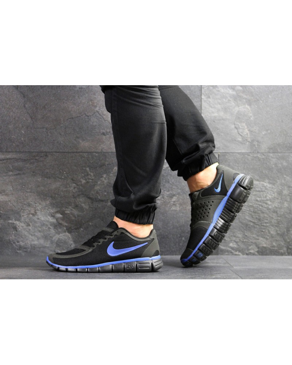 Чоловічі кросівки Nike Free 5.0 чорні з синім