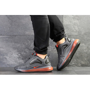 Мужские кроссовки Nike Air Max 720 серые с оранжевым