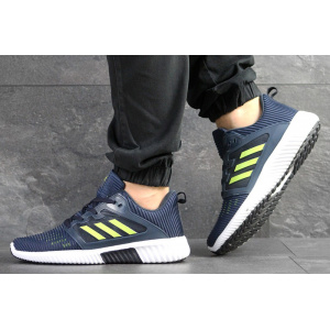 Мужские кроссовки Adidas Climacool Cm темно-синие с неоновым
