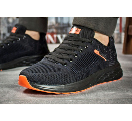 Мужские кроссовки Adidas Cloudfoam черные с оранжевым