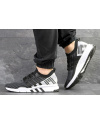 Чоловічі кросівки Adidas EQT Support Mid ADV Primeknit чорні с светло-серым