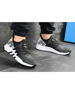 Чоловічі кросівки Adidas EQT Support Mid ADV Primeknit чорні с светло-серым