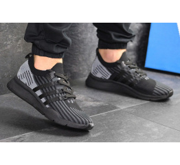 Мужские кроссовки Adidas EQT Support Mid ADV Primeknit черные с серым