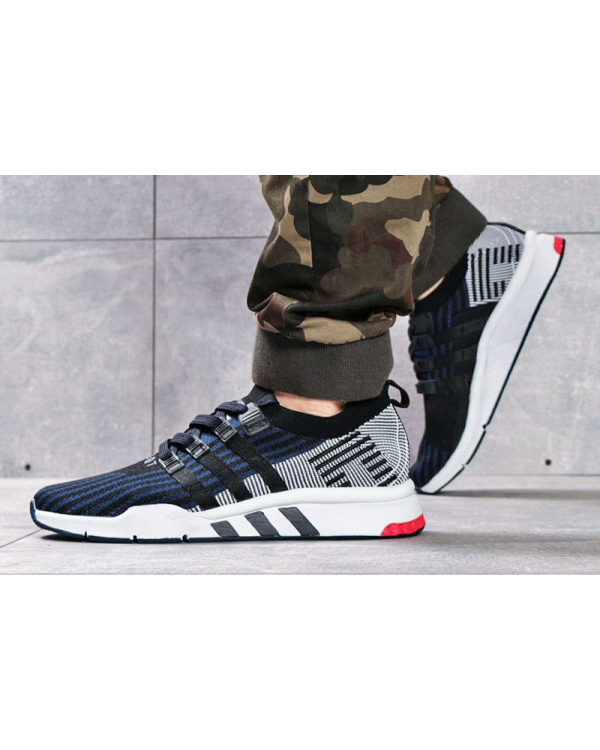 Чоловічі кросівки Adidas EQT Support Mid ADV Primeknit темно-сині з чорним