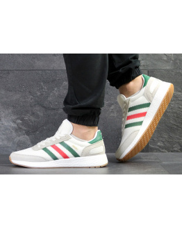 Чоловічі кросівки Adidas Iniki білі з зеленим