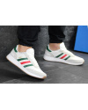 Купить Мужские кроссовки Adidas Iniki белые с зеленым