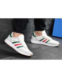 Чоловічі кросівки Adidas Iniki білі з зеленим