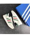Купить Мужские кроссовки Adidas Iniki белые с зеленым