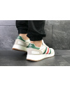 Купить Мужские кроссовки Adidas Iniki белые с зеленым