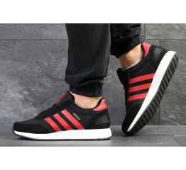Мужские кроссовки Adidas Iniki черные с красным