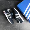 Мужские кроссовки Adidas LA Trainer темно-синие с серебряным