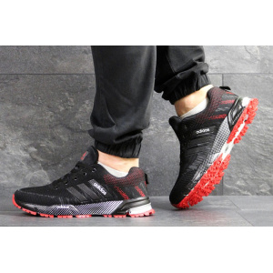 Мужские кроссовки Adidas Marathon черные с красным