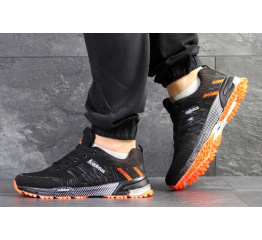 Мужские кроссовки Adidas Marathon черные с оранжевым