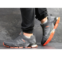 Мужские кроссовки Adidas Marathon серые с оранжевым