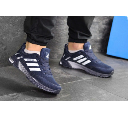 Мужские кроссовки Adidas Marathon синие с белым