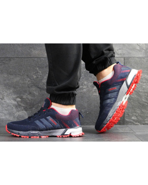 Чоловічі кросівки Adidas Marathon сині з червоним