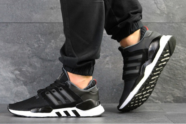 Мужские кроссовки Adidas Originals EQT Support 91/18 черные с белым