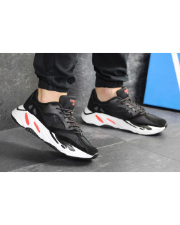 Чоловічі кросівки Adidas Yeezy Boost Wave Runner 700 x Balance Life чорні з білим