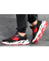 Чоловічі кросівки Adidas Yeezy Boost Wave Runner 700 x Balance Life чорні з червоним