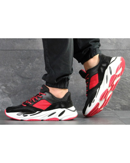 Чоловічі кросівки Adidas Yeezy Boost Wave Runner 700 x Balance Life чорні з червоним