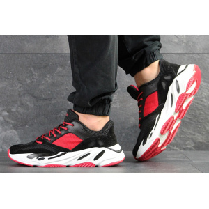 Мужские кроссовки Adidas Yeezy Boost Wave Runner 700 x Balance Life черные с красным