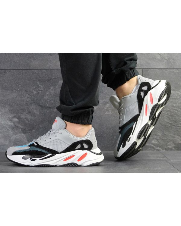 Мужские кроссовки Adidas Yeezy Boost Wave Runner 700 x Balance Life серые