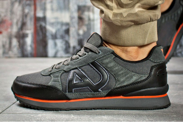 Мужские кроссовки Armani Jeans Sneakers темно-серые