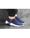 Купить Мужские кроссовки Nike Air Flyknit темно-синие с белым