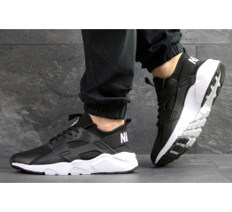Мужские кроссовки Nike Air Huarache черные с белым