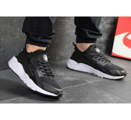 Мужские кроссовки Nike Air Huarache черные с белым