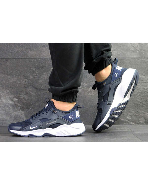 Чоловічі кросівки Nike Air Huarache x Fragment Design темно-сині