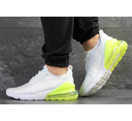 Мужские кроссовки Nike Air Max 270 белые с неоновым