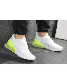 Чоловічі кросівки Nike Air Max 270 білі с неоновым