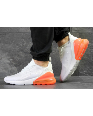 Чоловічі кросівки Nike Air Max 270 білі з помаранчевим