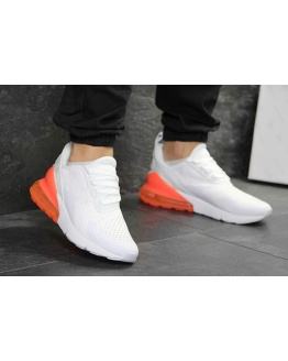 Чоловічі кросівки Nike Air Max 270 білі з помаранчевим