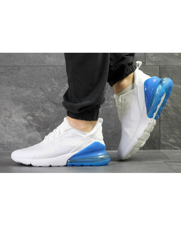 Мужские кроссовки Nike Air Max 270 белые с синим
