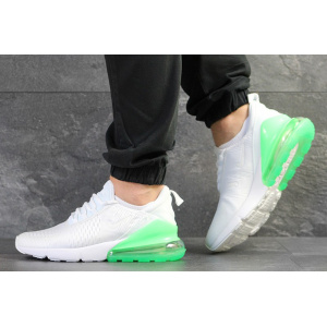 Мужские кроссовки Nike Air Max 270 белые с зеленым