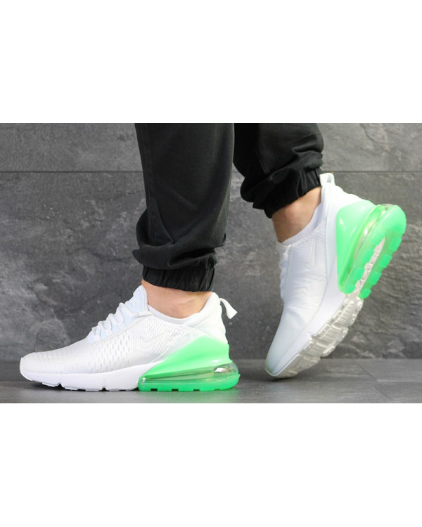 Чоловічі кросівки Nike Air Max 270 білі з зеленим