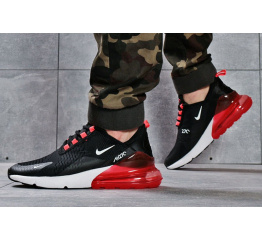 Мужские кроссовки Nike Air Max 270 черные с белым и красным