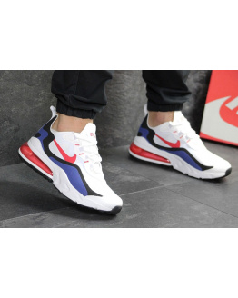 Мужские кроссовки Nike Air Max 270 x React белые с красным и синим