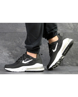 Мужские кроссовки Nike Air Max 270 x React черные с белым