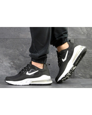 Мужские кроссовки Nike Air Max 270 x React черные с белым