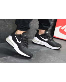 Мужские кроссовки Nike Air Max 270 x React черные с белым