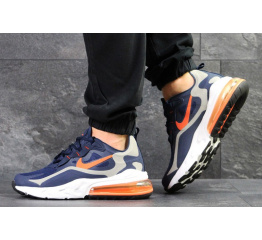 Мужские кроссовки Nike Air Max 270 x React синие с оранжевым