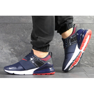 Мужские кроссовки Nike Air Max 270 темно-синие с белым