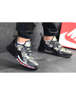 Мужские кроссовки Nike Air Max 270 зеленые с черным