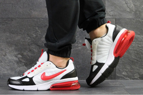 Мужские кроссовки Nike Air Max белые с красным