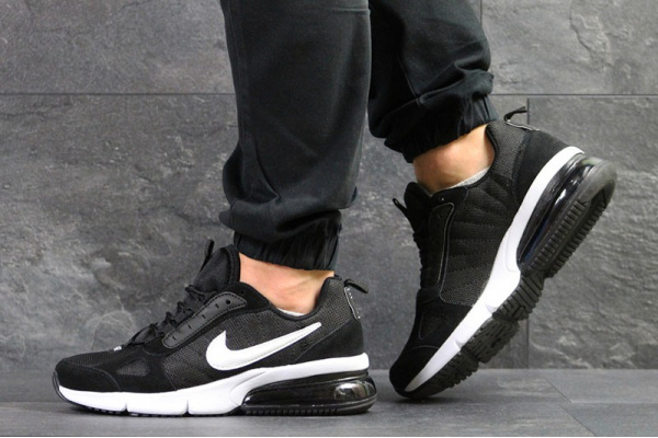 Мужские кроссовки Nike Air Max черные с белым